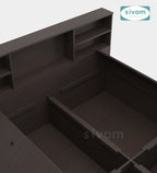 Sivom furniture SIVOM Sylvia Bed with Storage Engineered Wood queen Bed Engineered Wood Queen Bed (Delivery Condition - Knock Down)