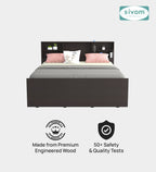 Sivom furniture SIVOM Sylvia Bed with Storage Engineered Wood queen Bed Engineered Wood Queen Bed (Delivery Condition - Knock Down)