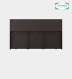 Sivom furniture SIVOM Sylvia Bed with Storage Engineered Wood queen Bed Engineered Wood Queen Bed (Delivery Condition - Knock Down)