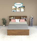 Sivom SIVOM Sylvia Box Bed without Storage Engineered Wood Queen Box Bed for Modern Homes | Elegant Design & Premium Finish