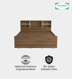 Sivom SIVOM Sylvia Box Bed without Storage Engineered Wood Queen Box Bed for Modern Homes | Elegant Design & Premium Finish