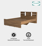 Sivom SIVOM Sylvia Box Bed without Storage Engineered Wood Queen Box Bed for Modern Homes | Elegant Design & Premium Finish