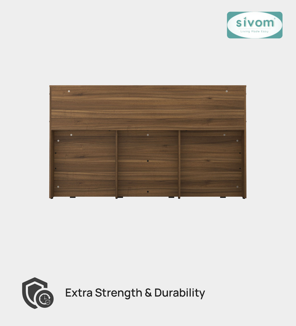 Sivom SIVOM Sylvia Box Bed without Storage Engineered Wood Queen Box Bed for Modern Homes | Elegant Design & Premium Finish