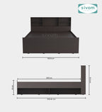 Sivom SIVOM Sylvia Box Bed without Storage Engineered Wood Queen Box Bed for Modern Homes | Elegant Design & Premium Finish