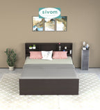 Sivom SIVOM Sylvia Box Bed without Storage Engineered Wood Queen Box Bed for Modern Homes | Elegant Design & Premium Finish