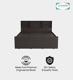 Sivom SIVOM Sylvia Box Bed without Storage Engineered Wood Queen Box Bed for Modern Homes | Elegant Design & Premium Finish