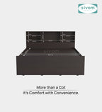 Sivom SIVOM Sylvia Box Bed without Storage Engineered Wood Queen Box Bed for Modern Homes | Elegant Design & Premium Finish