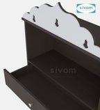 Sivom SIVOM Prime Medium Home Temple/Pooja Unit/Home Mandir/ Engineered Wood Home Temple (Height: 78, Knock Down) for Modern Homes | Elegant Design & Premium Finish