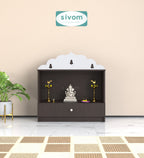 Sivom SIVOM Prime Medium Home Temple/Pooja Unit/Home Mandir/ Engineered Wood Home Temple (Height: 78, Knock Down) for Modern Homes | Elegant Design & Premium Finish