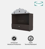 Sivom SIVOM Prime Medium Home Temple/Pooja Unit/Home Mandir/ Engineered Wood Home Temple (Height: 78, Knock Down) for Modern Homes | Elegant Design & Premium Finish