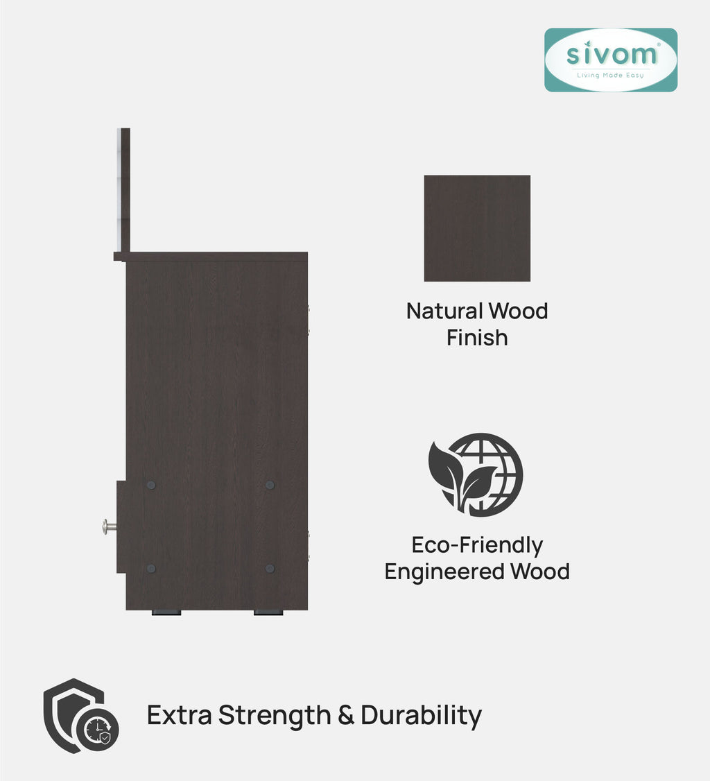 Sivom SIVOM Prime Medium Home Temple/Pooja Unit/Home Mandir/ Engineered Wood Home Temple (Height: 78, Knock Down) for Modern Homes | Elegant Design & Premium Finish