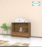 Sivom SIVOM Prime Medium Home Temple/Pooja Unit/Home Mandir/ Engineered Wood Home Temple (Height: 78, Knock Down) for Modern Homes | Elegant Design & Premium Finish