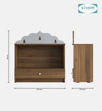 Sivom SIVOM Prime Medium Home Temple/Pooja Unit/Home Mandir/ Engineered Wood Home Temple (Height: 78, Knock Down) for Modern Homes | Elegant Design & Premium Finish