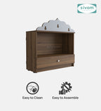Sivom SIVOM Prime Medium Home Temple/Pooja Unit/Home Mandir/ Engineered Wood Home Temple (Height: 78, Knock Down) for Modern Homes | Elegant Design & Premium Finish
