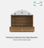 Sivom SIVOM Prime Medium Home Temple/Pooja Unit/Home Mandir/ Engineered Wood Home Temple (Height: 78, Knock Down) for Modern Homes | Elegant Design & Premium Finish