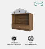 Sivom SIVOM Prime Medium Home Temple/Pooja Unit/Home Mandir/ Engineered Wood Home Temple (Height: 78, Knock Down) for Modern Homes | Elegant Design & Premium Finish