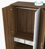 Sivom furniture SIVOM Syntax Multipurpose 4 Door Closet Engineered Wood 4 Door Wardrobe for Modern Homes | Elegant Design & Premium Finish