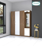 Sivom furniture SIVOM Syntax Multipurpose 4 Door Closet Engineered Wood 4 Door Wardrobe for Modern Homes | Elegant Design & Premium Finish