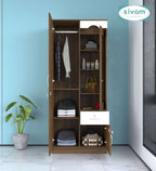 Sivom SIVOM Syntax Multipurpose 2 Door Wardrobe / Engineered Wood 2 Door Wardrobe for Modern Homes | Elegant Design & Premium Finish