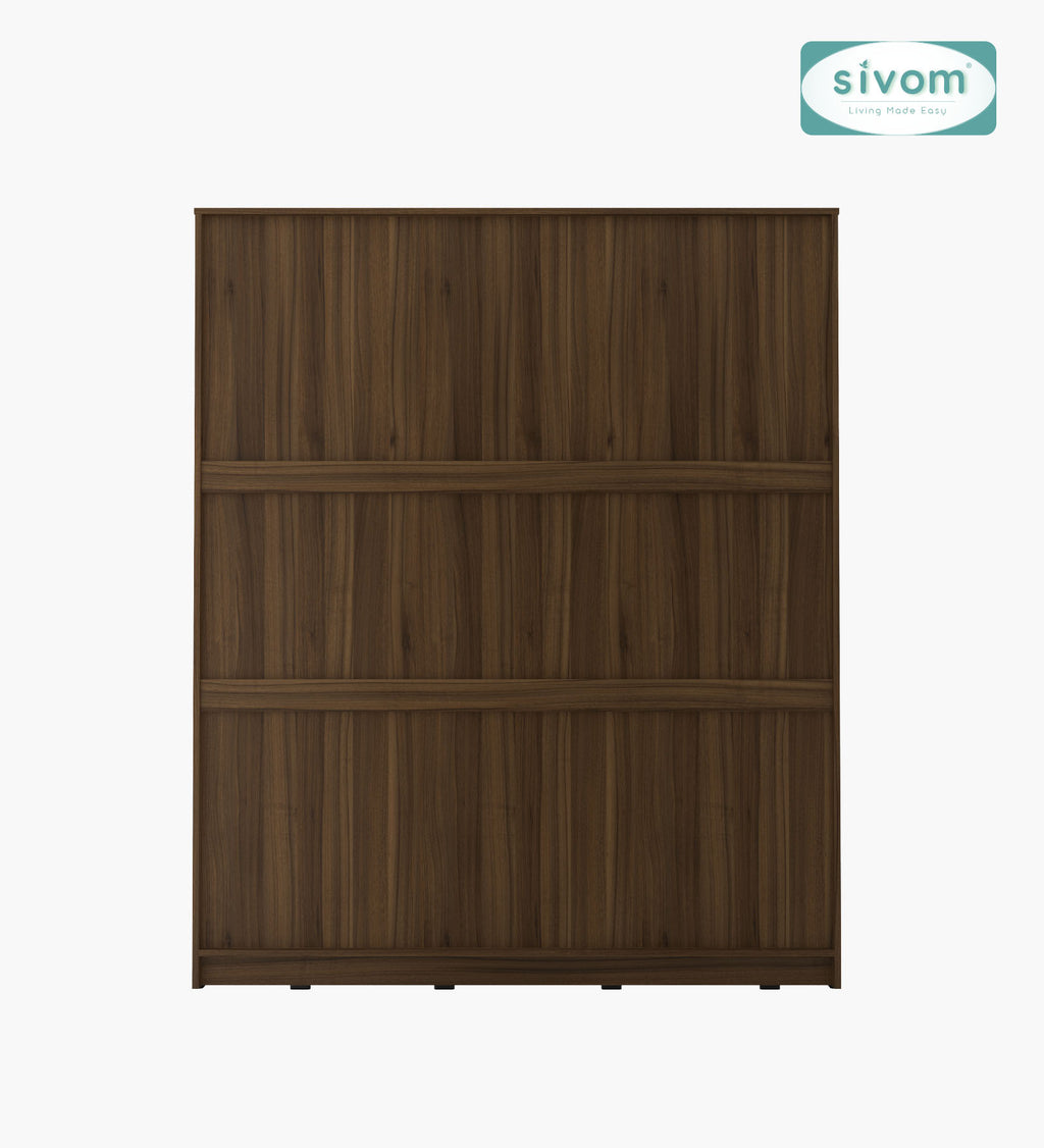 Sivom furniture SIVOM Syntax Multipurpose 4 Door Closet Engineered Wood 4 Door Wardrobe for Modern Homes | Elegant Design & Premium Finish