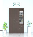 Sivom SIVOM Syntax Multipurpose 3 Door Wardrobe / Spacious Shelves with Hanging Rail Engineered Wood 3 Door Wardrobe for Modern Homes | Elegant Design & Premium Finish