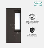 Sivom SIVOM Syntax Multipurpose 2 Door Wardrobe / Engineered Wood 2 Door Wardrobe for Modern Homes | Elegant Design & Premium Finish