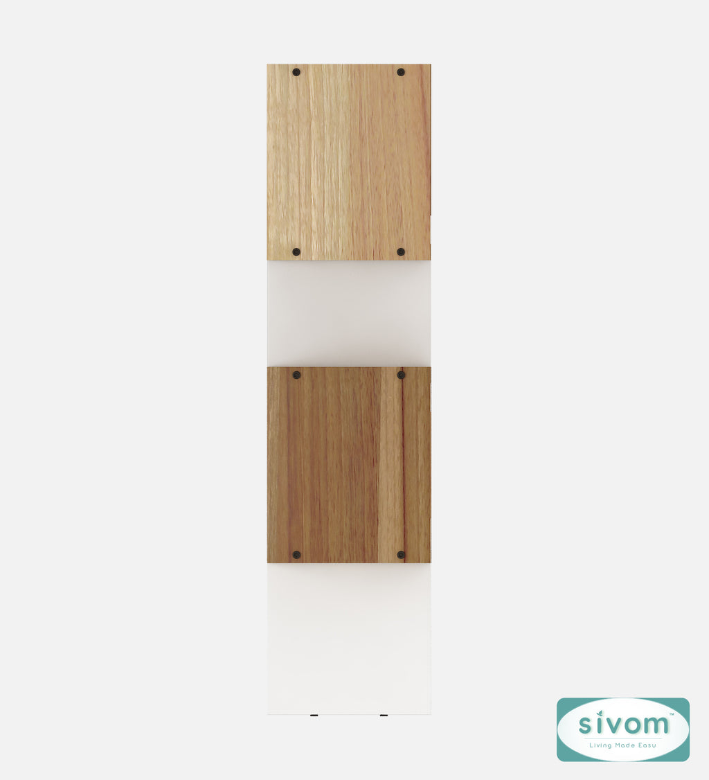 Sivom SIVOM CLAY Multipurpose Modular Wall Racks/Shelves/Organiser/Décor Particle Board Wall Shelf (Number of Shelves - 4, ) for Modern Homes | Elegant Design & Premium Finish