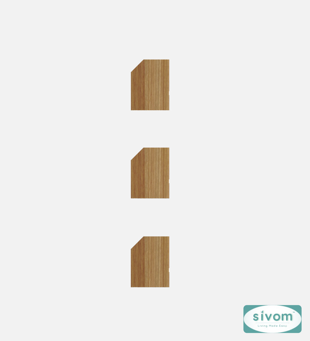 Sivom SIVOM REMI Multipurpose Modular Wall Racks/Shelves/Organiser/Décor Particle Board Wall Shelf (Number of Shelves - 3, ) for Modern Homes | Elegant Design & Premium Finish