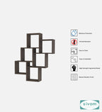 Sivom SIVOM CUBE Multipurpose Modular Wall Racks/Shelves/Organiser/Décor Particle Board Wall Shelf (Number of Shelves - 8, ) for Modern Homes | Elegant Design & Premium Finish