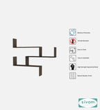 Sivom SIVOM WRAN Multipurpose Modular Wall Racks/Shelves/Organiser/Décor Particle Board Wall Shelf (Number of Shelves - 5, ) for Modern Homes | Elegant Design & Premium Finish