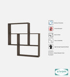 Sivom SIVOM RETICA Multipurpose Modular Wall Racks/Shelves/Organiser/Décor Particle Board Wall Shelf (Number of Shelves - 5, ) for Modern Homes | Elegant Design & Premium Finish
