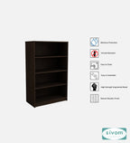 Sivom SIVOM Urbane Multipurpose Storage Rack/Study/Home/Office Engineered Wood Open Book Shelf (Finish Color - Dark Wenge, Knock Down) for Modern Homes | Elegant Design & Premium Finish