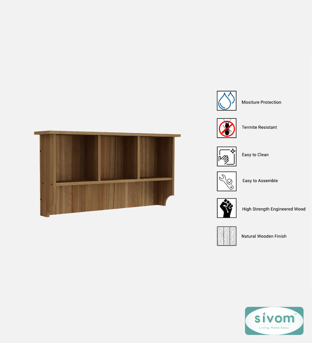 Sivom SIVOM RIO Multipurpose Modular Wall Racks/Shelves/Organiser/Décor Particle Board Wall Shelf (Number of Shelves - 4, ) for Modern Homes | Elegant Design & Premium Finish
