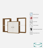 Sivom SIVOM WYDE Multipurpose Modular Wall Racks/Shelves/Organiser/Décor Particle Board Wall Shelf (Number of Shelves - 4, ) for Modern Homes | Elegant Design & Premium Finish