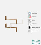 Sivom SIVOM WRAN Multipurpose Modular Wall Racks/Shelves/Organiser/Décor Particle Board Wall Shelf (Number of Shelves - 5, ) for Modern Homes | Elegant Design & Premium Finish