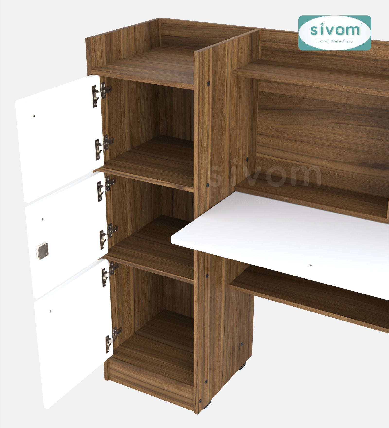 Sivom SIVOM Tamara Multipurpose Study/Home/Office Table Engineered Wood Study Table for Modern Homes | Elegant Design & Premium Finish