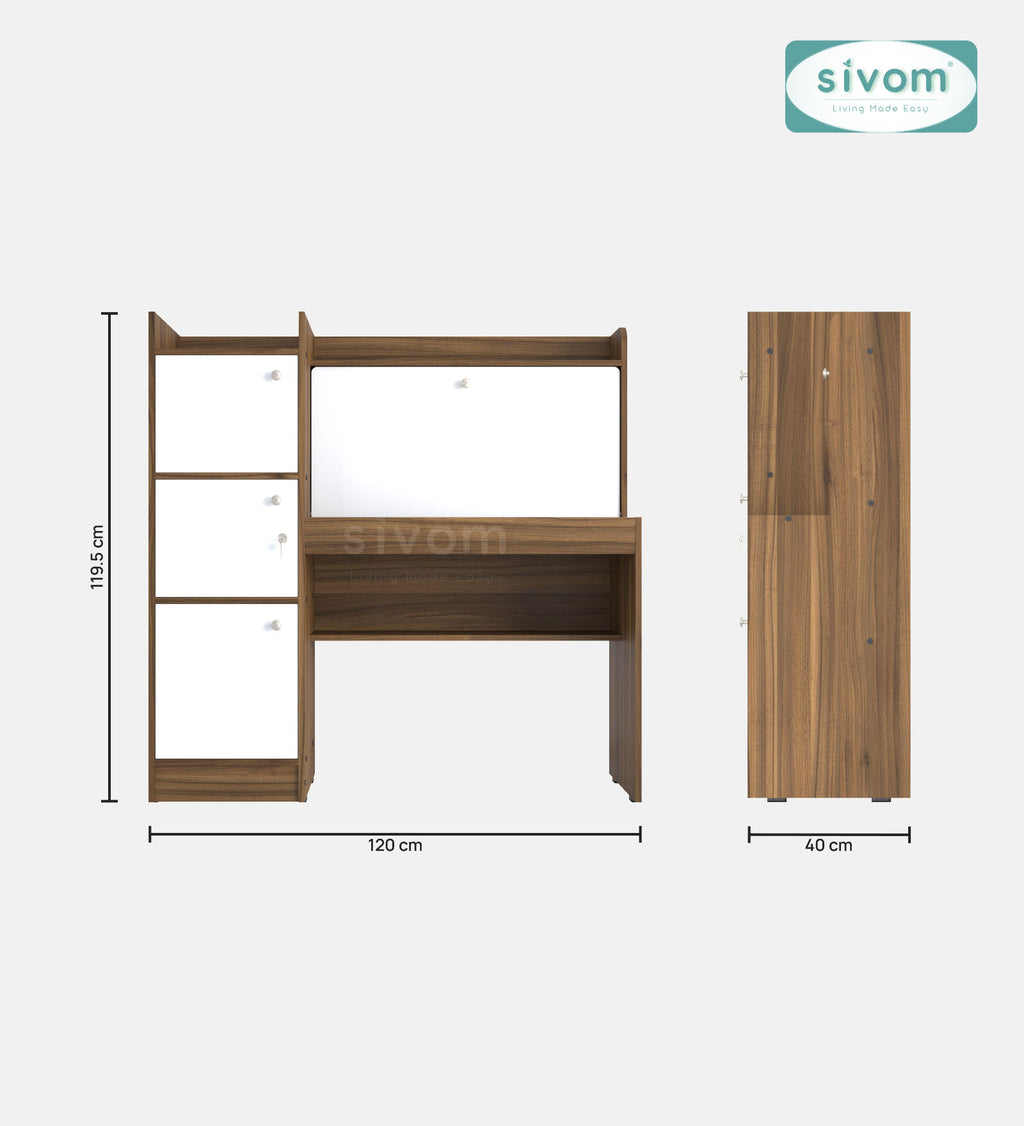 Sivom SIVOM Tamara Multipurpose Study/Home/Office Table Engineered Wood Study Table for Modern Homes | Elegant Design & Premium Finish