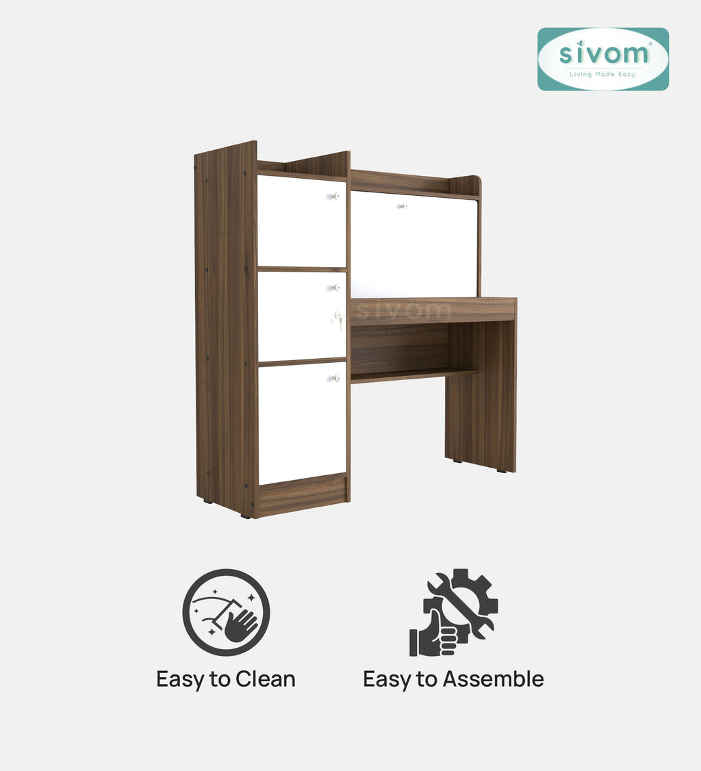 Sivom SIVOM Tamara Multipurpose Study/Home/Office Table Engineered Wood Study Table for Modern Homes | Elegant Design & Premium Finish