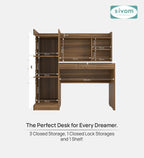 Sivom SIVOM Tamara Multipurpose Study/Home/Office Table Engineered Wood Study Table for Modern Homes | Elegant Design & Premium Finish