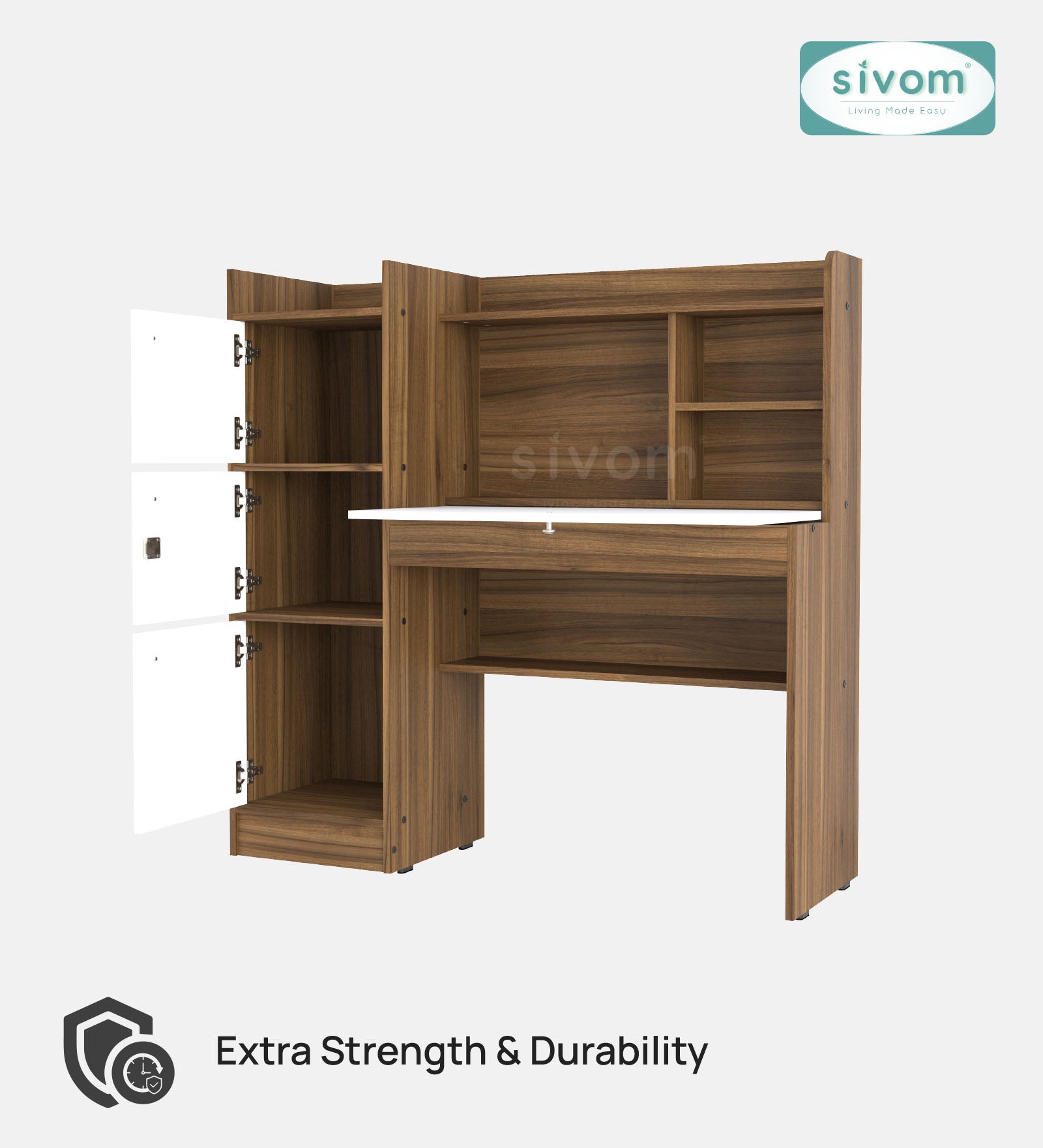 Sivom SIVOM Tamara Multipurpose Study/Home/Office Table Engineered Wood Study Table for Modern Homes | Elegant Design & Premium Finish
