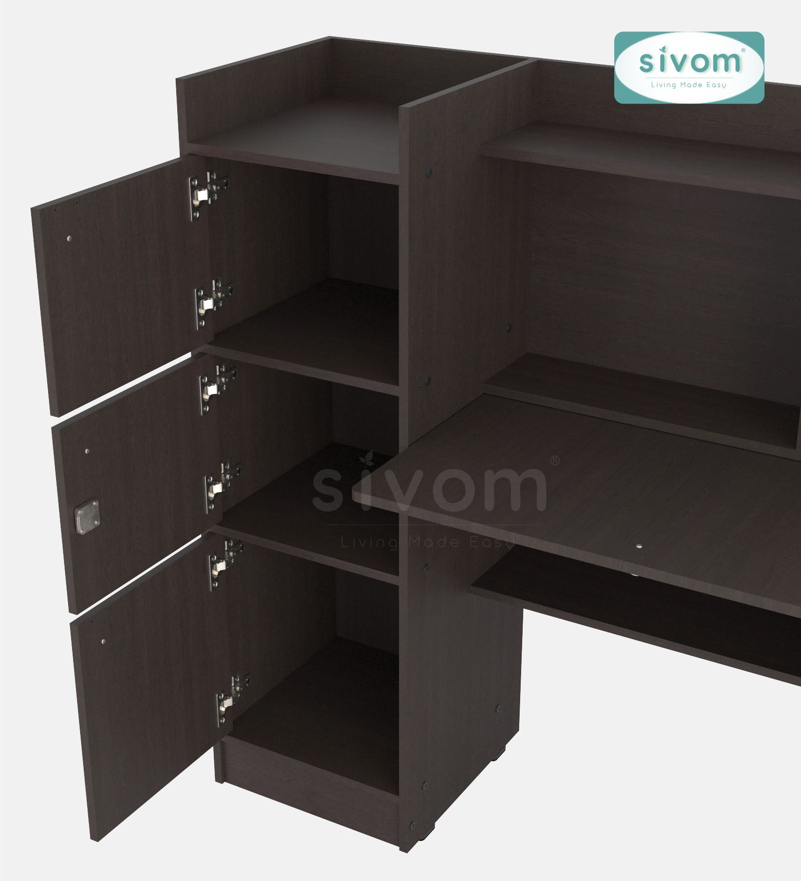 Sivom SIVOM Tamara Multipurpose Study/Home/Office Table Engineered Wood Study Table for Modern Homes | Elegant Design & Premium Finish