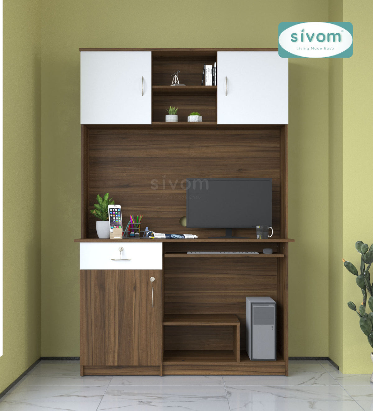 Sivom SIVOM TANGLE Multipurpose Study/Home/Office Table Engineered Wood Study Table for Modern Homes | Elegant Design & Premium Finish (Copy) (Copy)