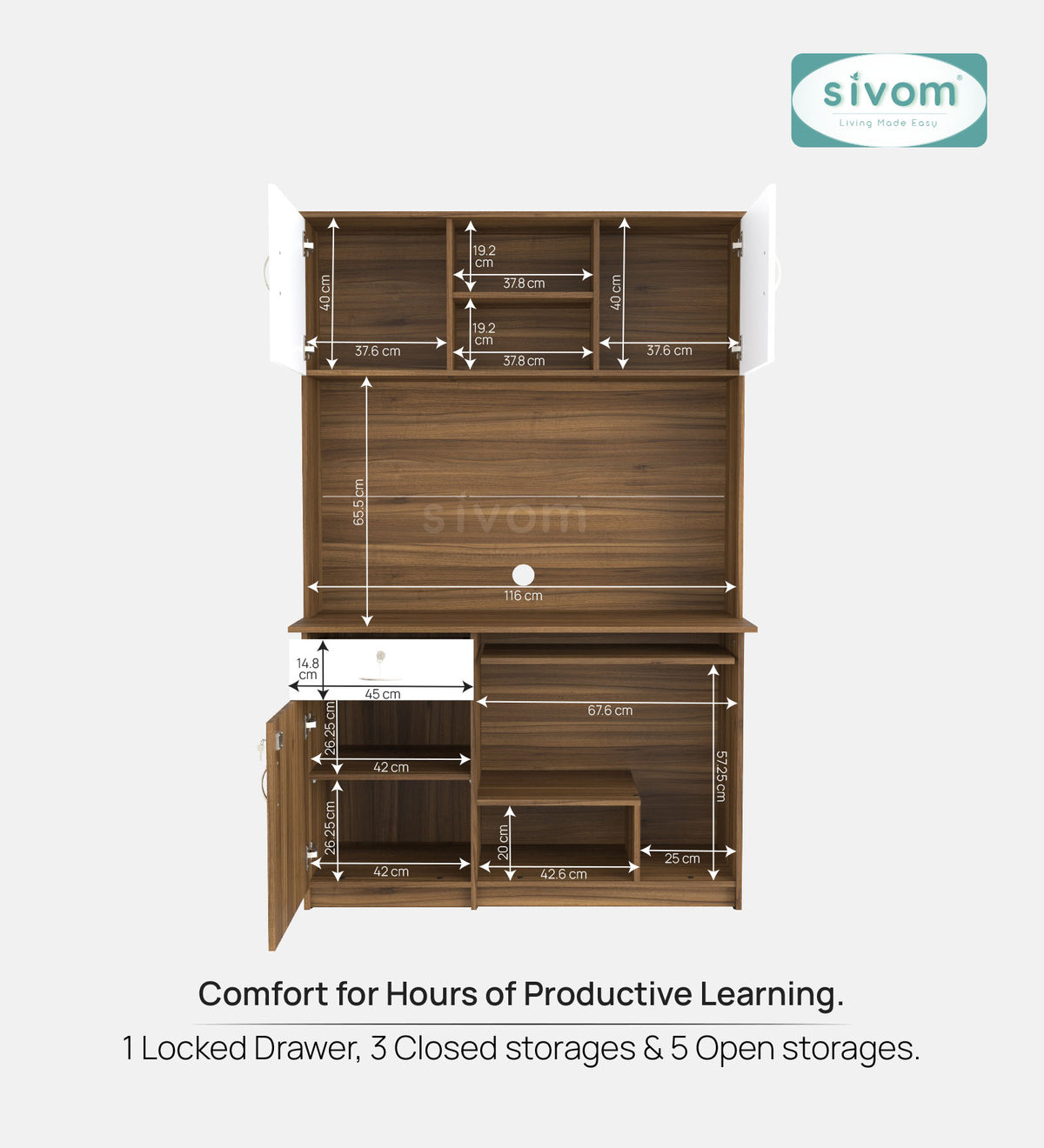 Sivom SIVOM TANGLE Multipurpose Study/Home/Office Table Engineered Wood Study Table for Modern Homes | Elegant Design & Premium Finish (Copy) (Copy)