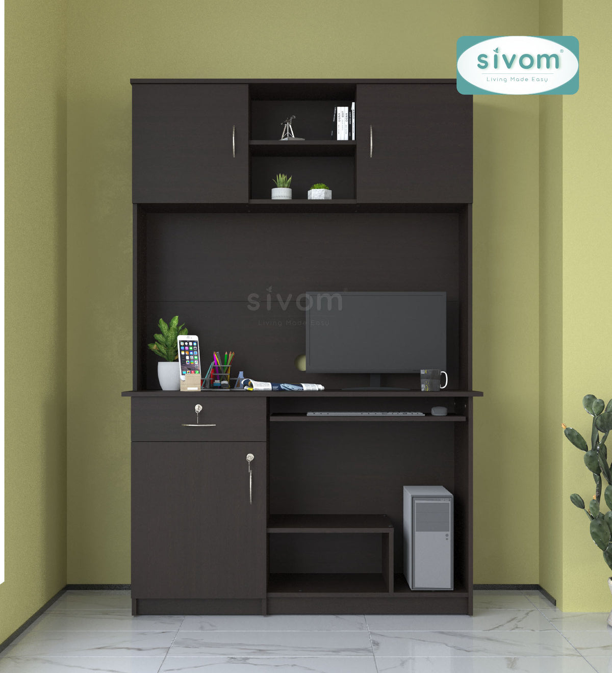 Sivom SIVOM TANGLE Multipurpose Study/Home/Office Table Engineered Wood Study Table for Modern Homes | Elegant Design & Premium Finish (Copy) (Copy)