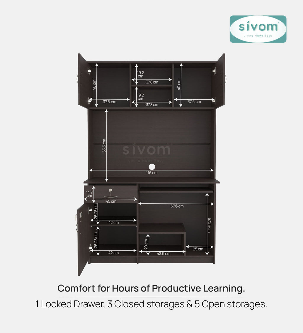 Sivom SIVOM TANGLE Multipurpose Study/Home/Office Table Engineered Wood Study Table for Modern Homes | Elegant Design & Premium Finish (Copy) (Copy)