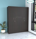 SIVOM Tarly Multipurpose 4 Door Closet Engineered Wood 4 Door Wardrobe for Modern Homes | Elegant Design & Premium Finish