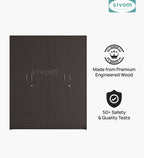 SIVOM Tarly Multipurpose 4 Door Closet Engineered Wood 4 Door Wardrobe for Modern Homes | Elegant Design & Premium Finish