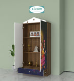 Sivom SIVOM Tempo Home Temple/Pooja Unit/Home Mandir/ Engineered Wood Home Temple (Height: 167, Knock Down) for Modern Homes | Elegant Design & Premium Finish