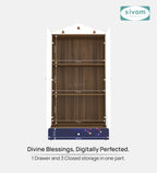 Sivom SIVOM Tempo Home Temple/Pooja Unit/Home Mandir/ Engineered Wood Home Temple (Height: 167, Knock Down) for Modern Homes | Elegant Design & Premium Finish