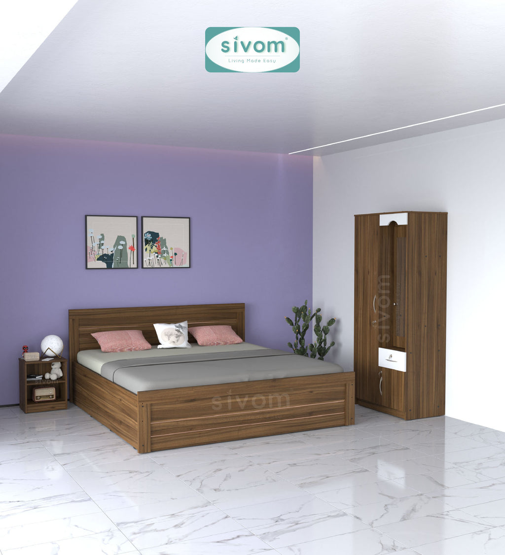 Sivom furniture Tenet King With Storage Bedroom Combo